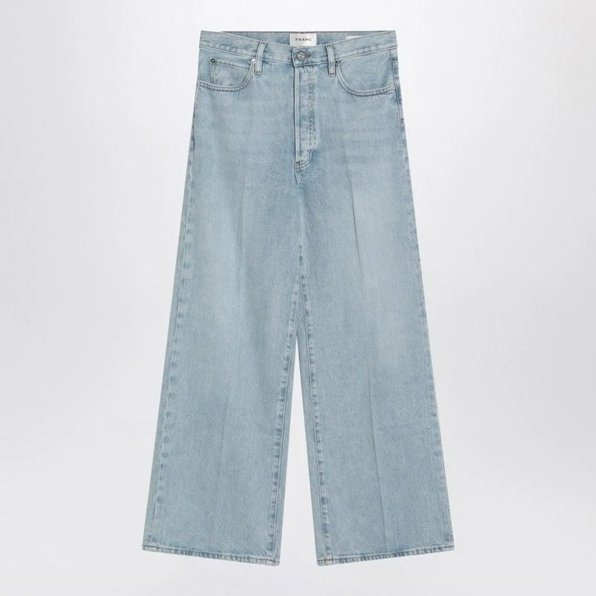 Frame Low Baggy Wide Leg Jeans In Organic Deni