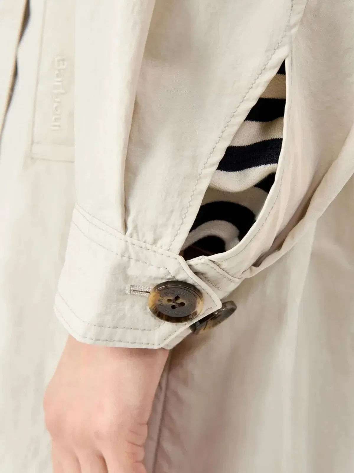 Barbour "Layla" Trench Showerproof Jacket