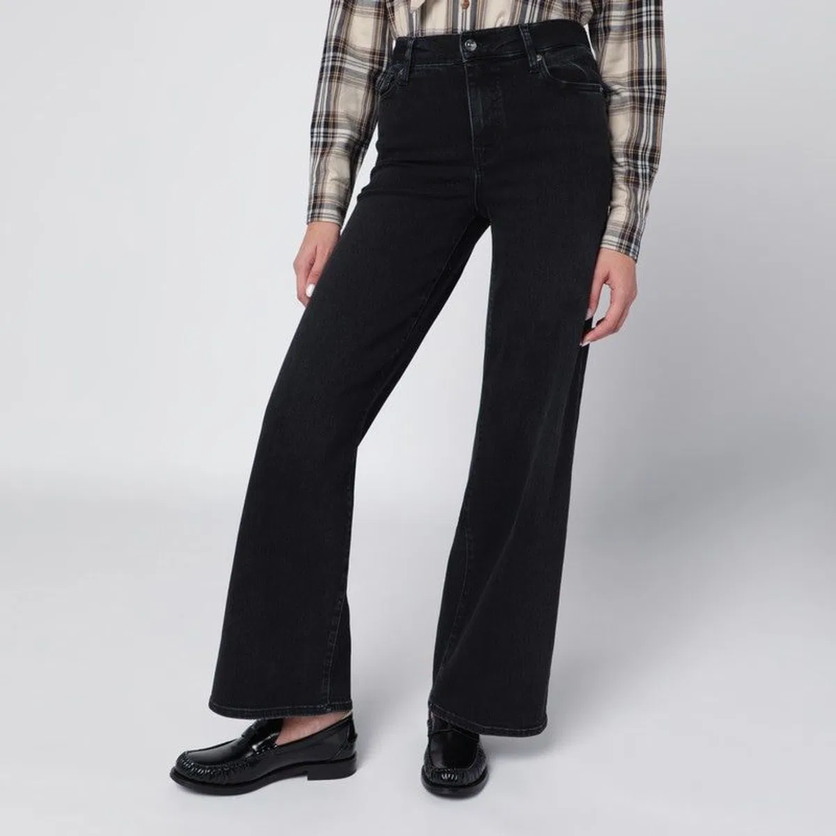 Frame Black Le Slim Palazzo Trousers