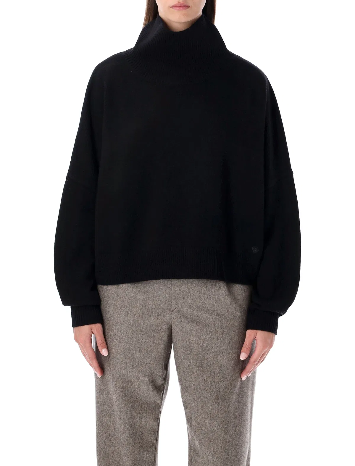 Loulou De Saison Black Wool Cashmere Knitwear