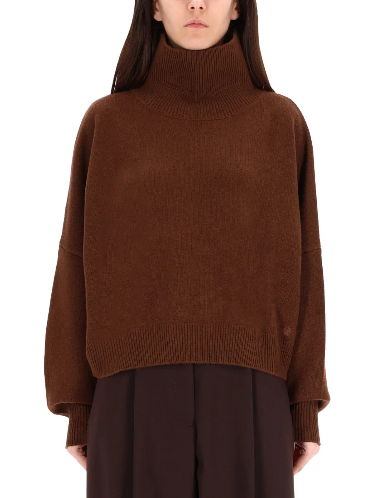 Loulou De Saison Brown Wool-Cashmere Sweater