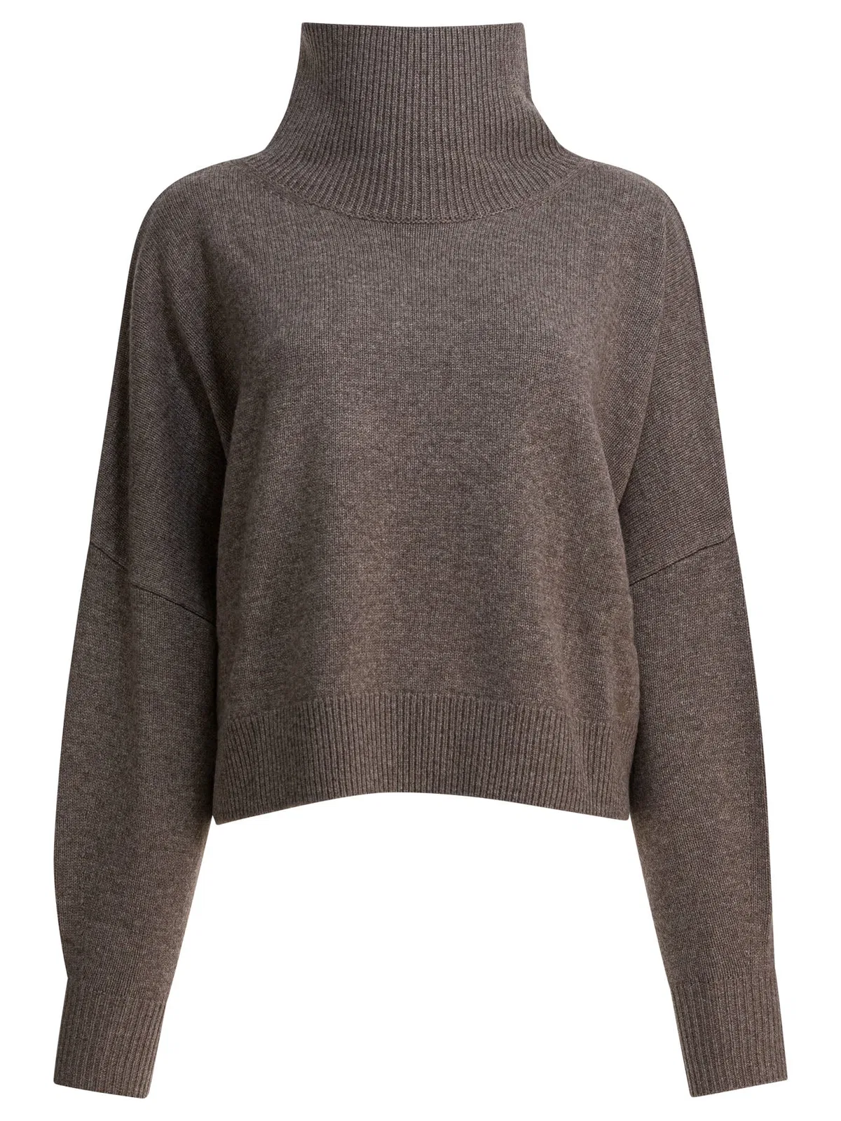 Loulou De Saison Taupe Melange Wool Cashmere Knitwear