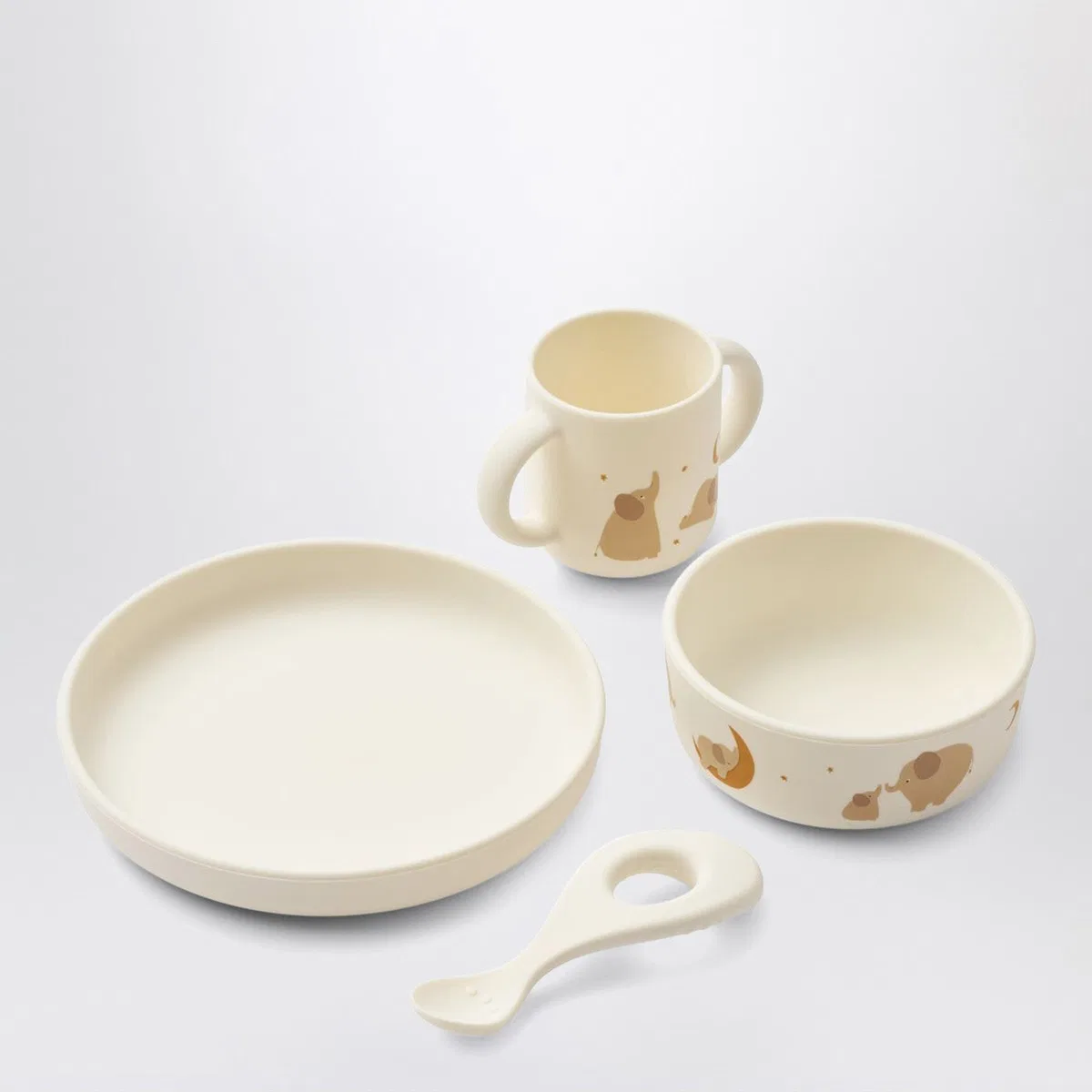 Liewood Vivi Tableware Set In Cream Elephant