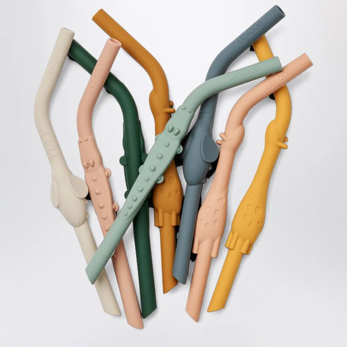 Liewood Pack Of Eight Colorful Silicone Straws