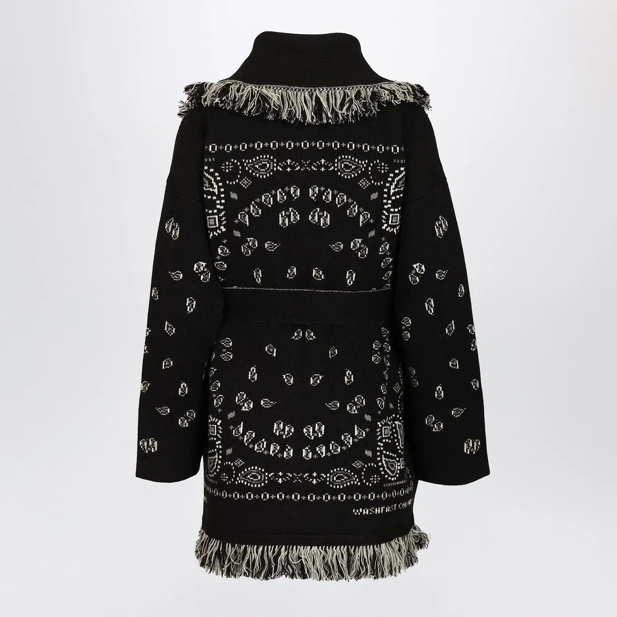 Alanui Black Bandana Jacquard Cardigan