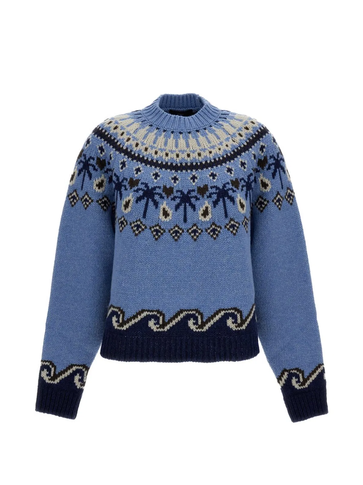 Alanui Blue Wool Sweater