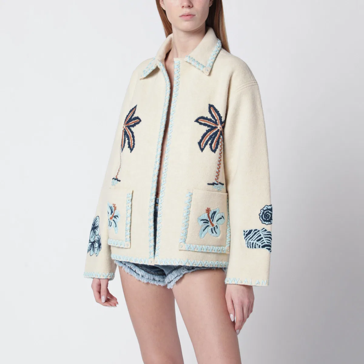 Alanui Sandcolored Wool Remember Me Jacket