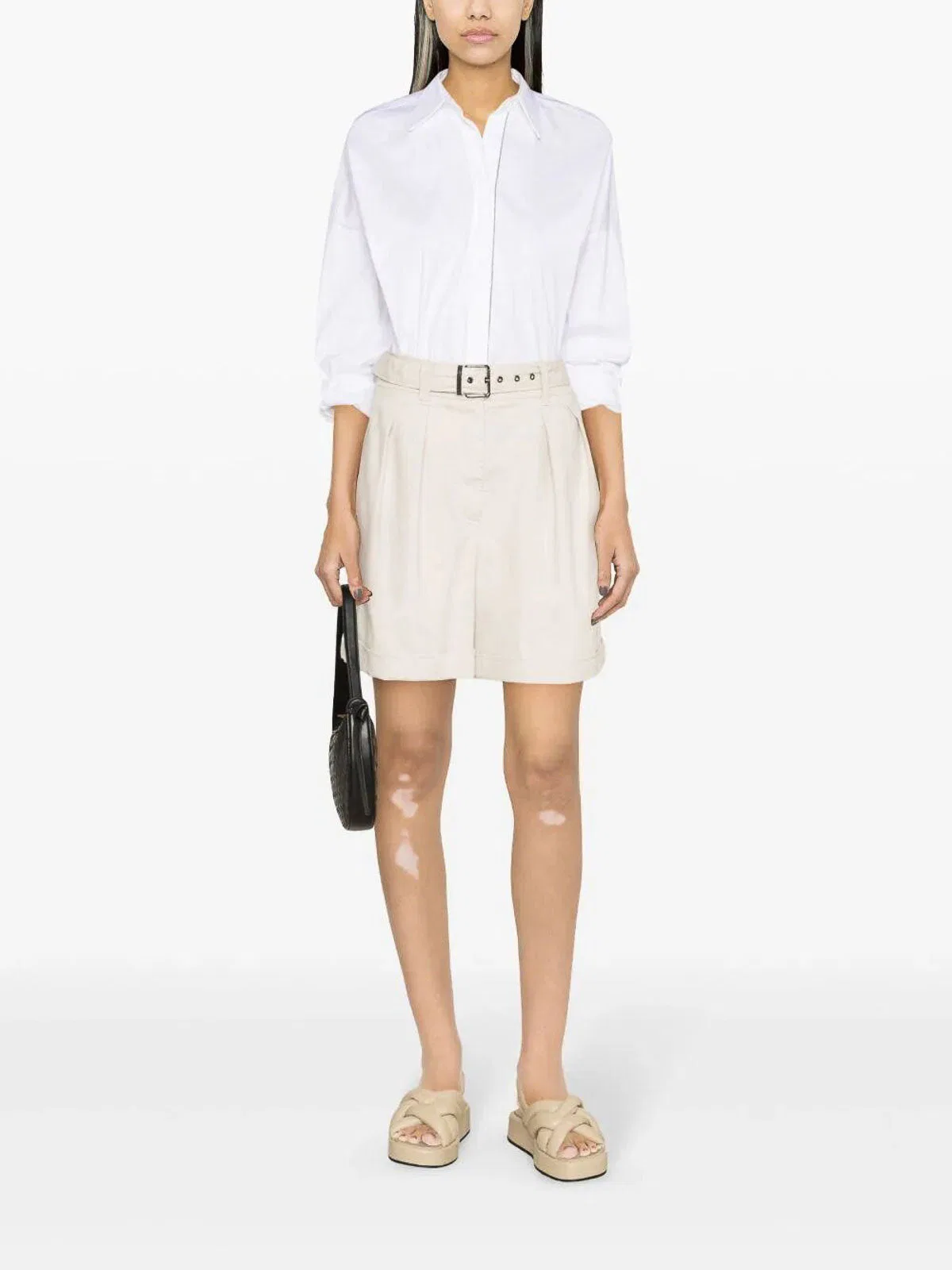 Brunello Cucinelli White Cotton Polyamide Elastane Shirt