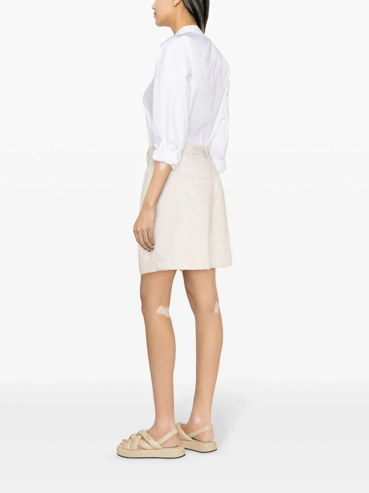 Brunello Cucinelli White Cotton Polyamide Elastane Shirt