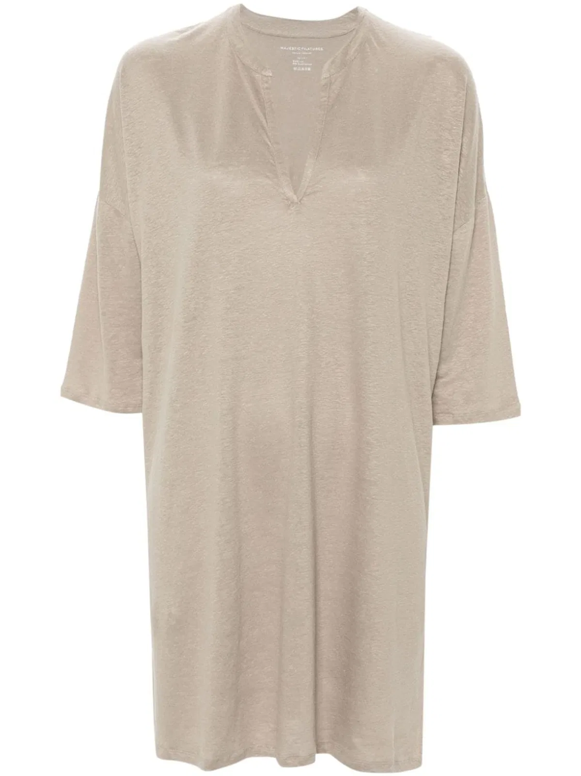 Majestic Linen Blend Tunic Dress