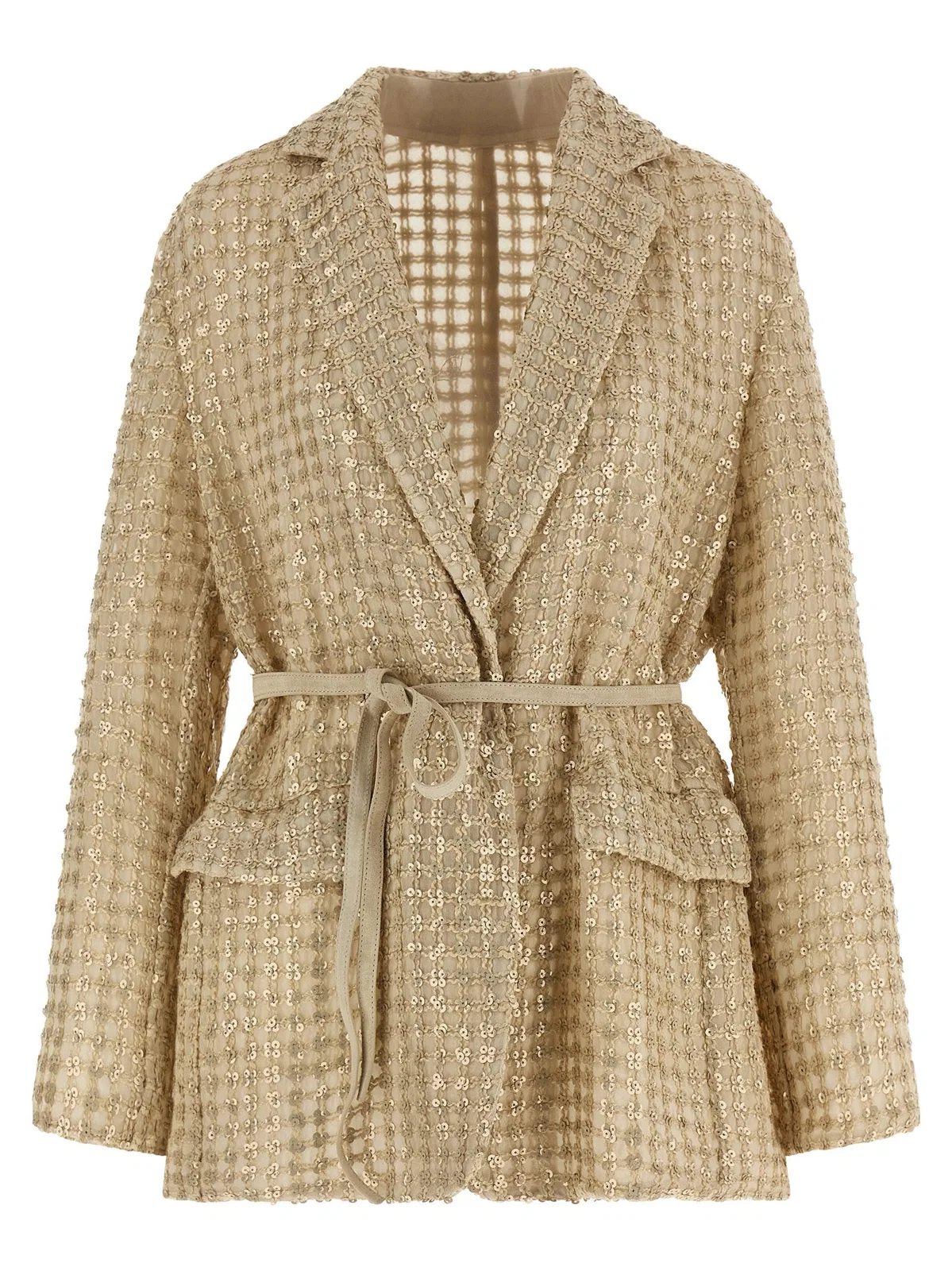 Brunello Cucinelli 'Dazzling Net Embroidery' Organza Blazer
