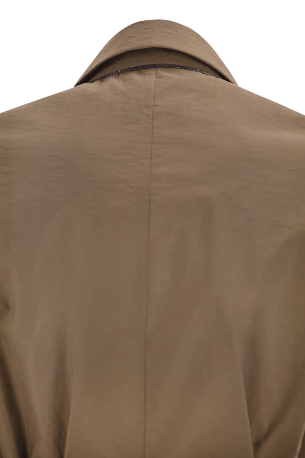 Brunello Cucinelli Techno Cotton Poplin Waistcoat With Belt