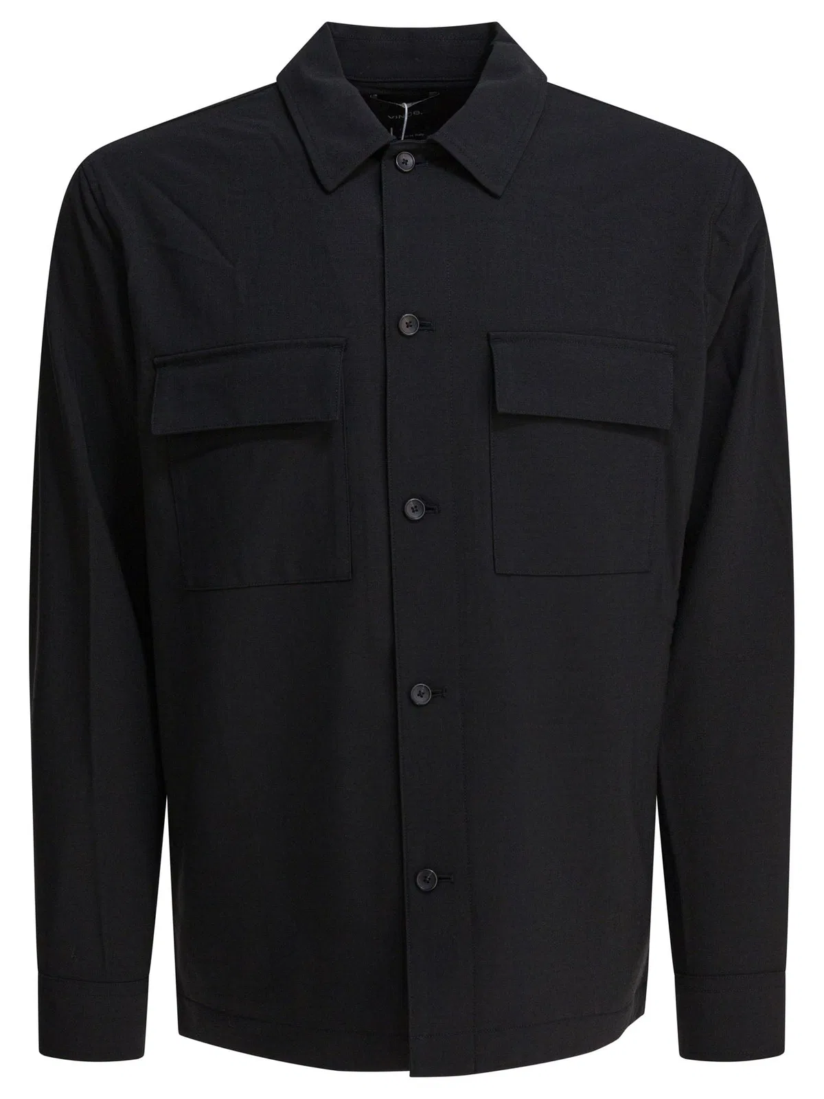 Vince Black Polyester Wool Elastane Jacket