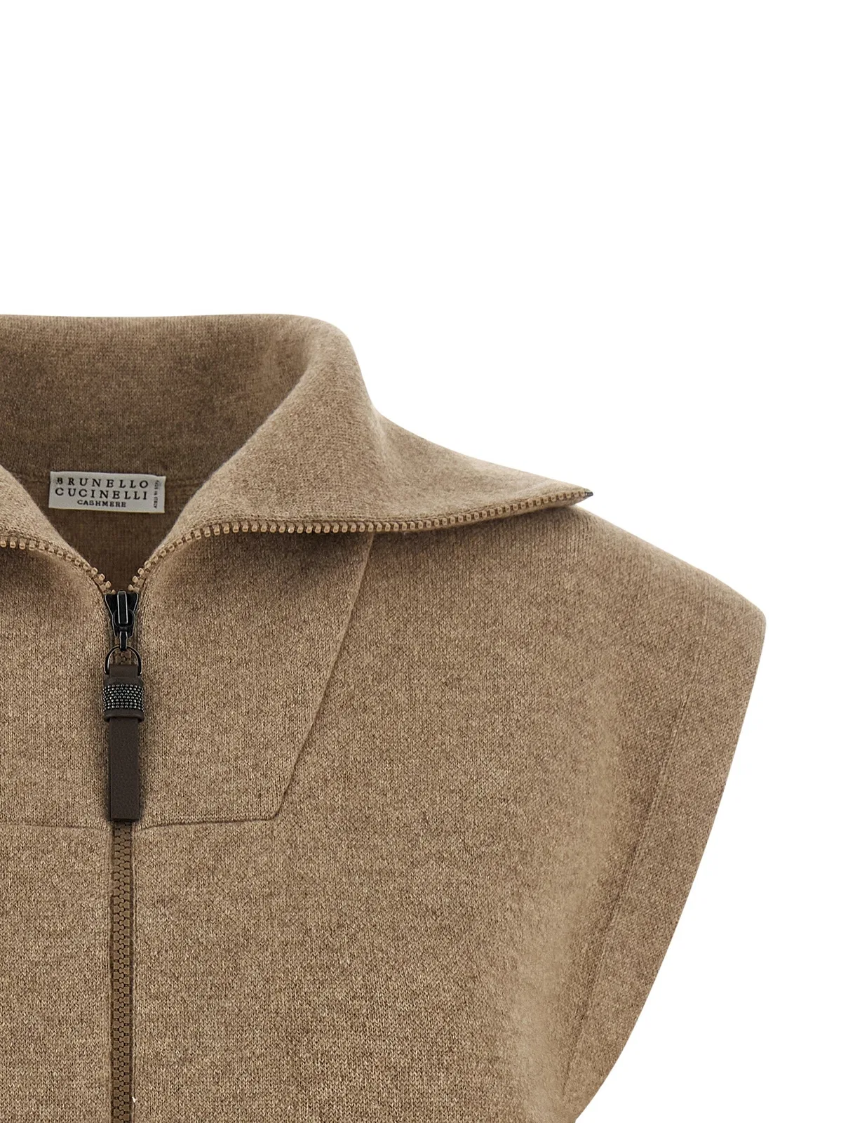 Brunello Cucinelli 'Shiny Zipper Pull' Vest