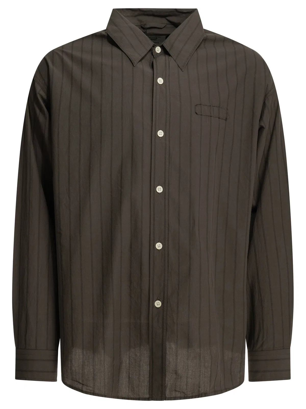 Mfpen Essay Casual Brown Cotton Shirt
