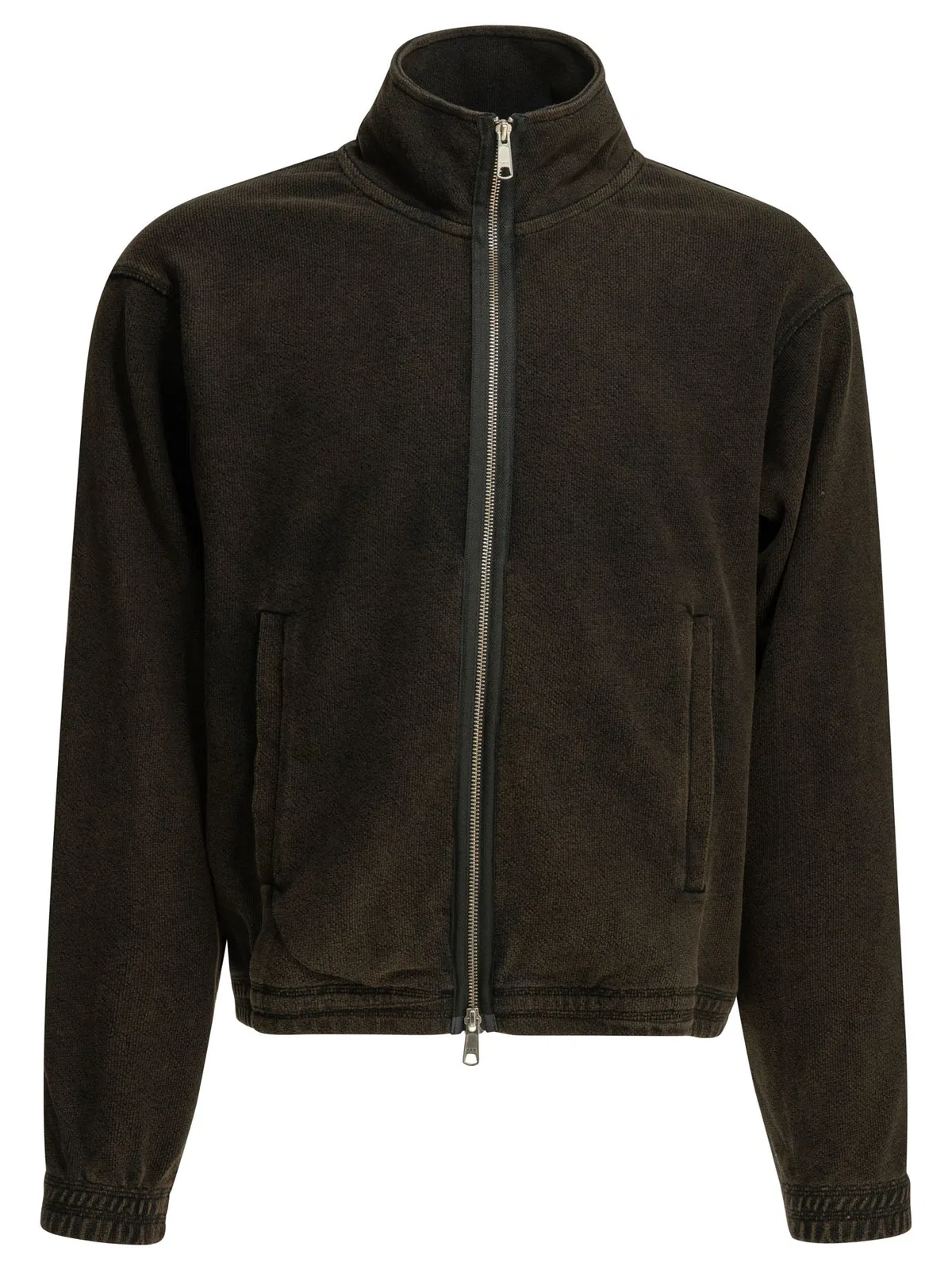 Mfpen Covet Zippered Black Organic Cotton Swea