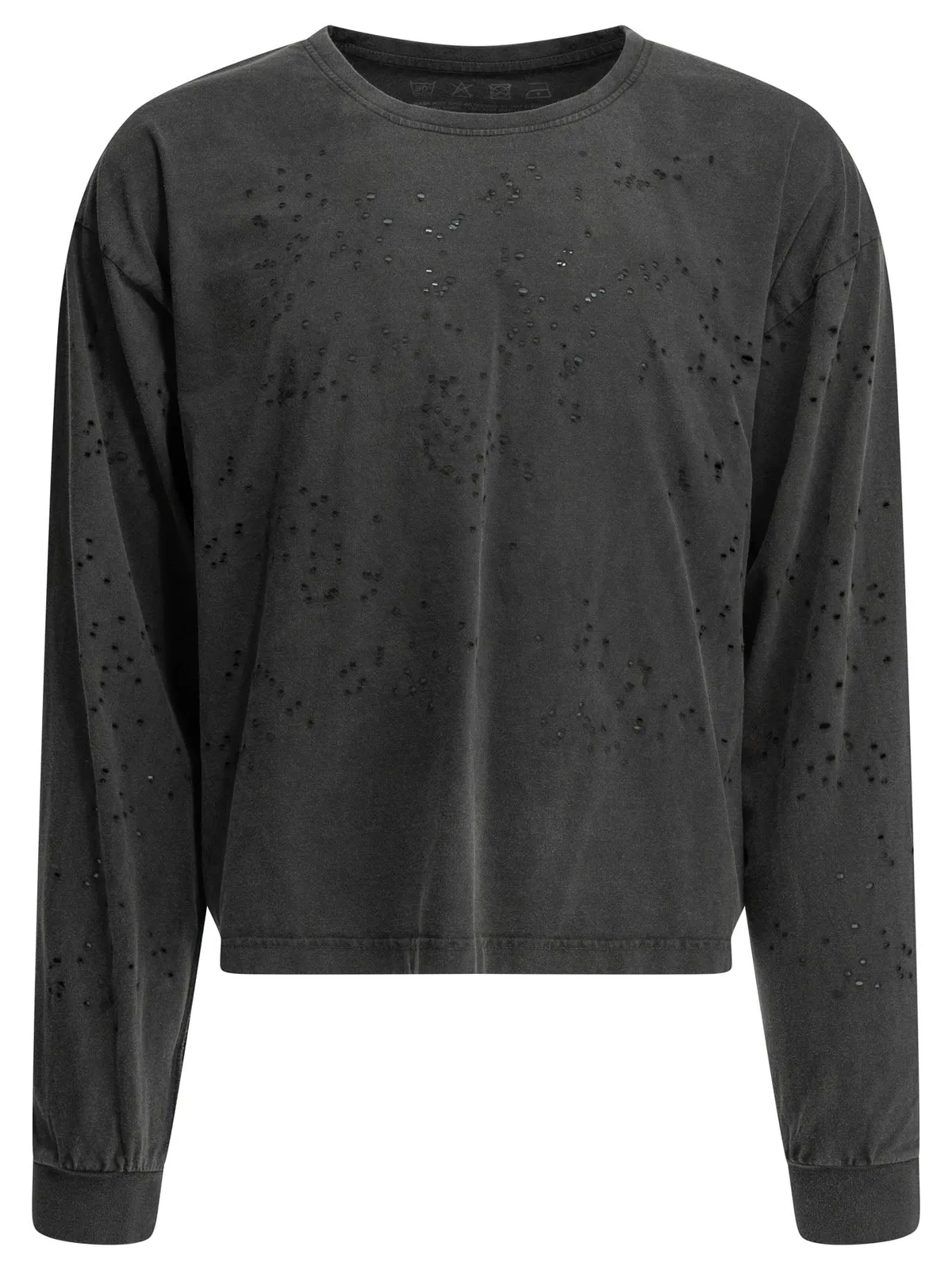 Mfpen Relaxed Ls Crewneck Black Organic Cotton