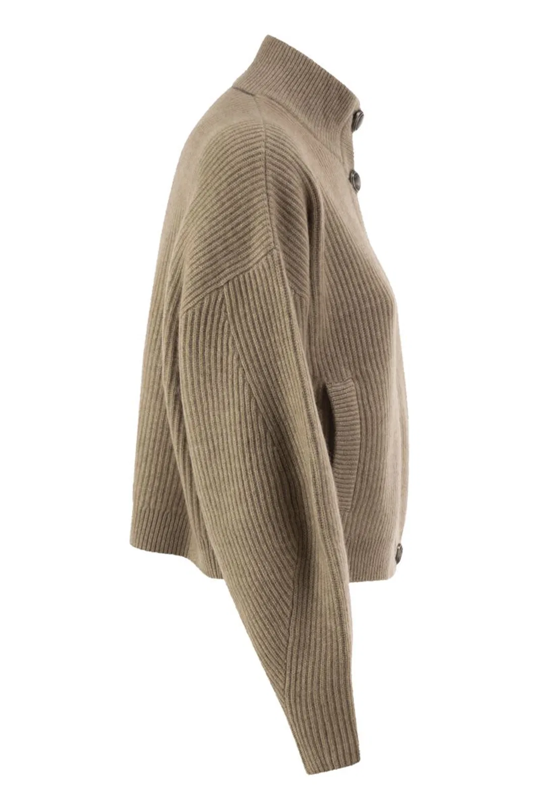 Brunello Cucinelli Pure Cashmere English Rib Cardigan