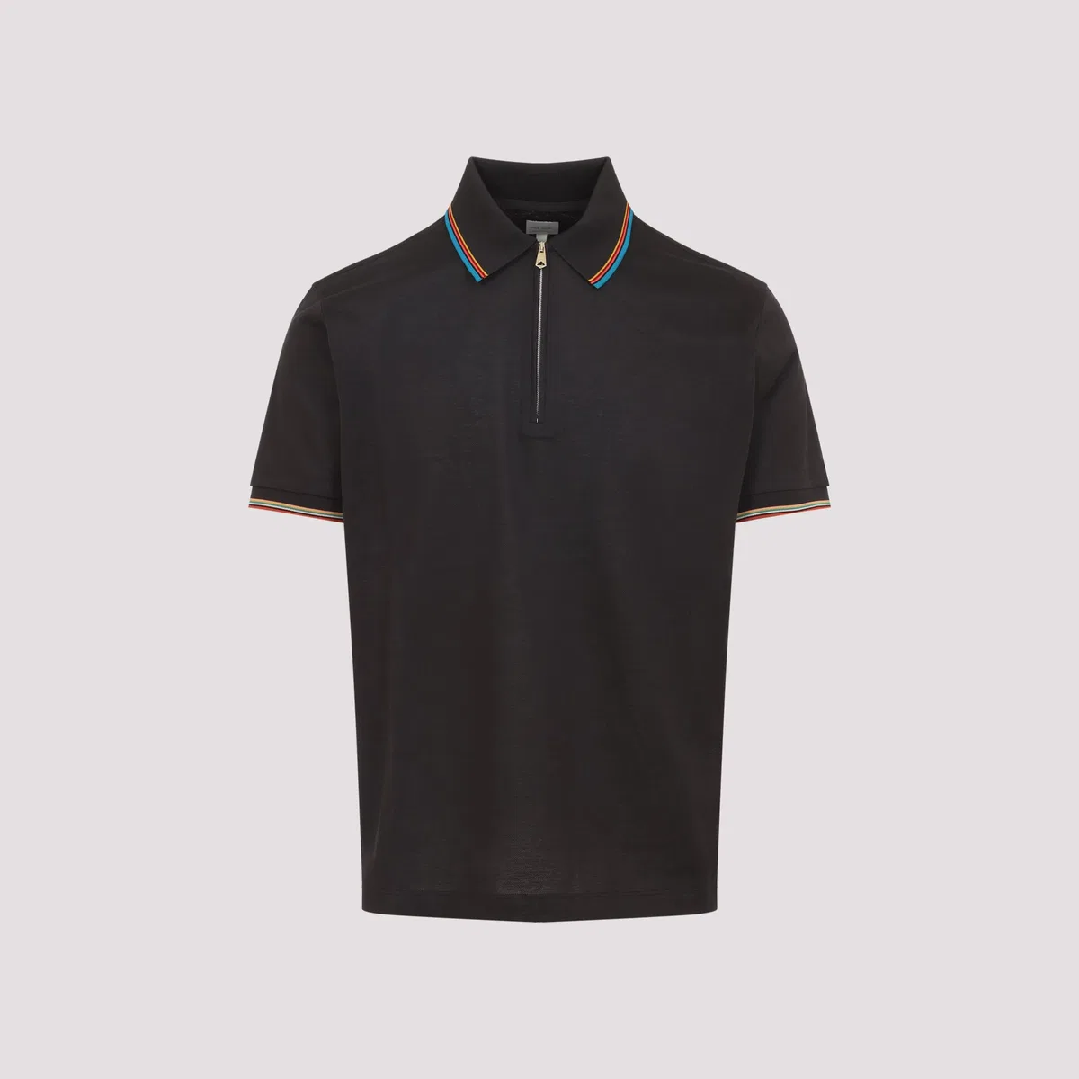 Paul Smith Mud Brown Cotton Str Detail Polo Shirt