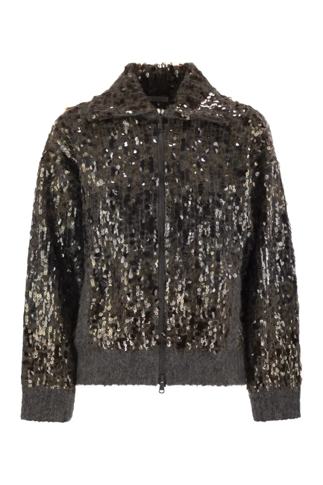 Brunello Cucinelli Dazzling Dégradé Embroidery Mohair And W