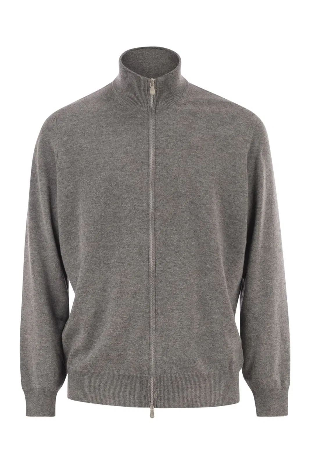 Brunello Cucinelli High-Necked Cashmere Cardigan With Zip