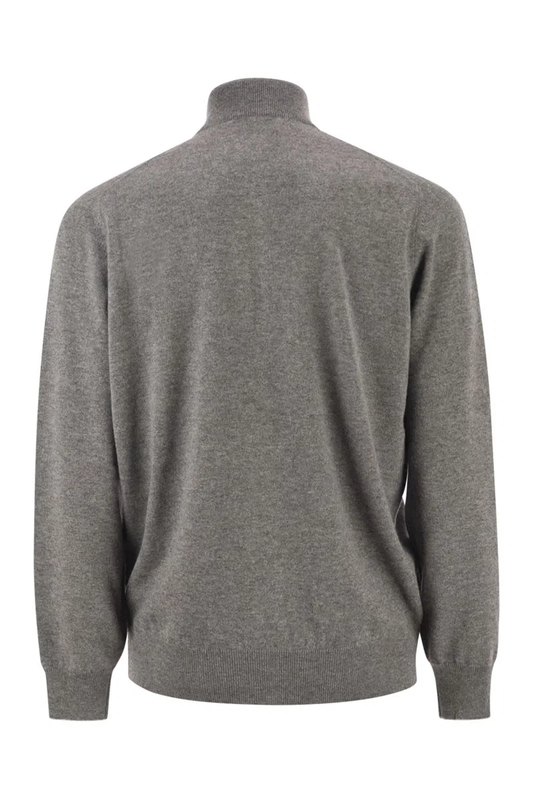 Brunello Cucinelli High-Necked Cashmere Cardigan With Zip