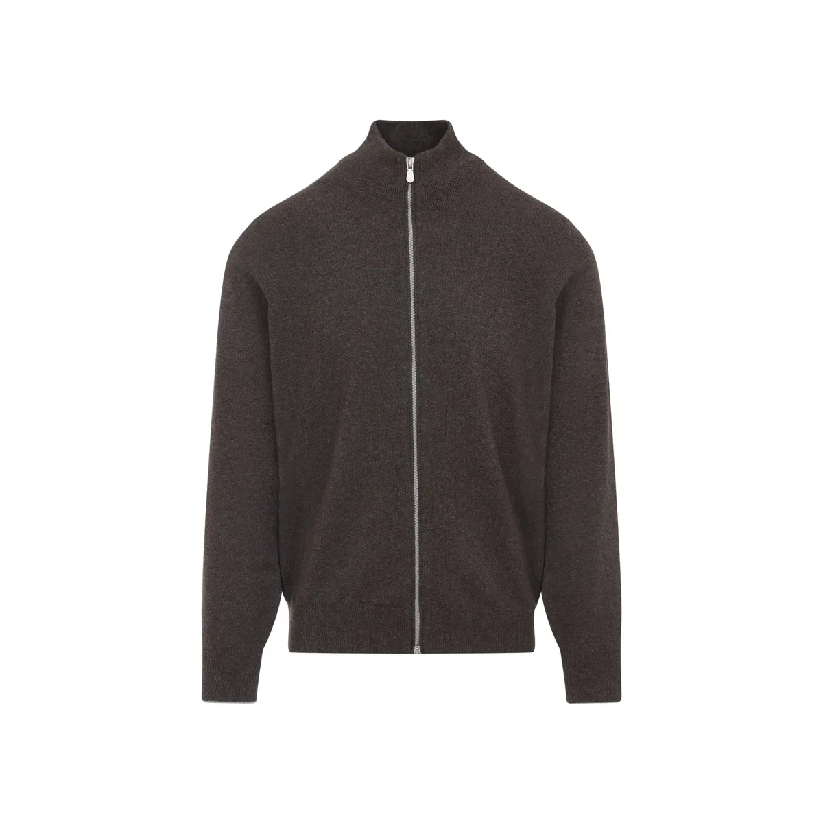Brunello Cucinelli High-Necked Cashmere Cardigan With Zip