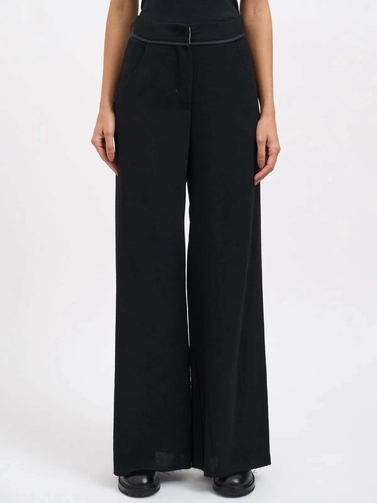 Alessandra Marchi Wide Trousers With Belt