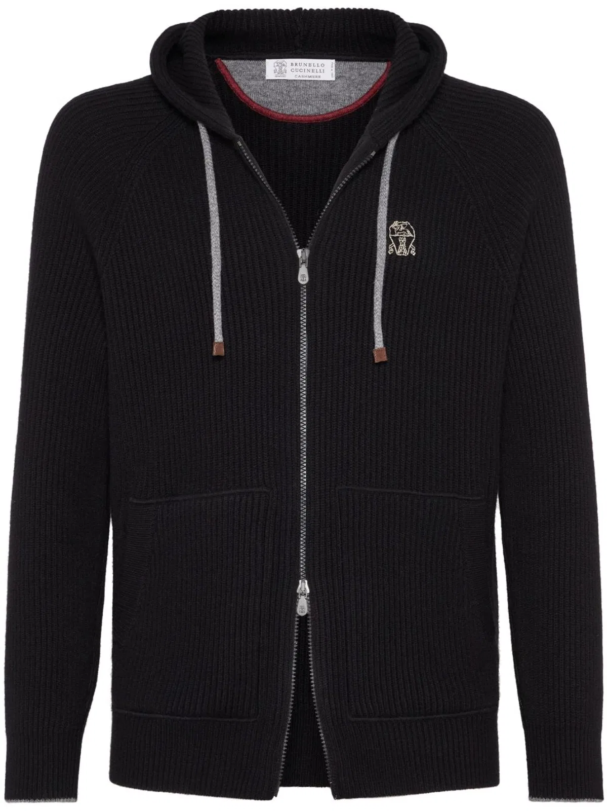 Brunello Cucinelli Black Brunello Cucinelli Mens Ribbed-Kni