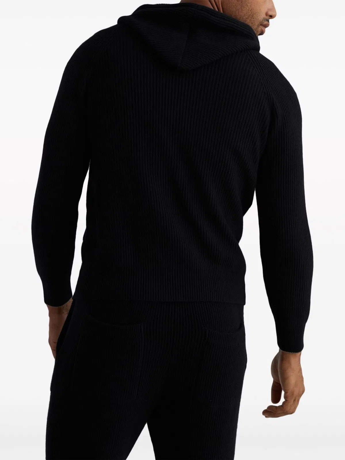 Brunello Cucinelli Black Brunello Cucinelli Mens Ribbed-Kni