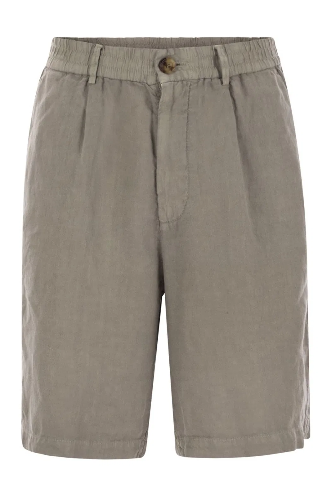 Brunello Cucinelli Bermuda Shorts In Light Délavé Linen Can