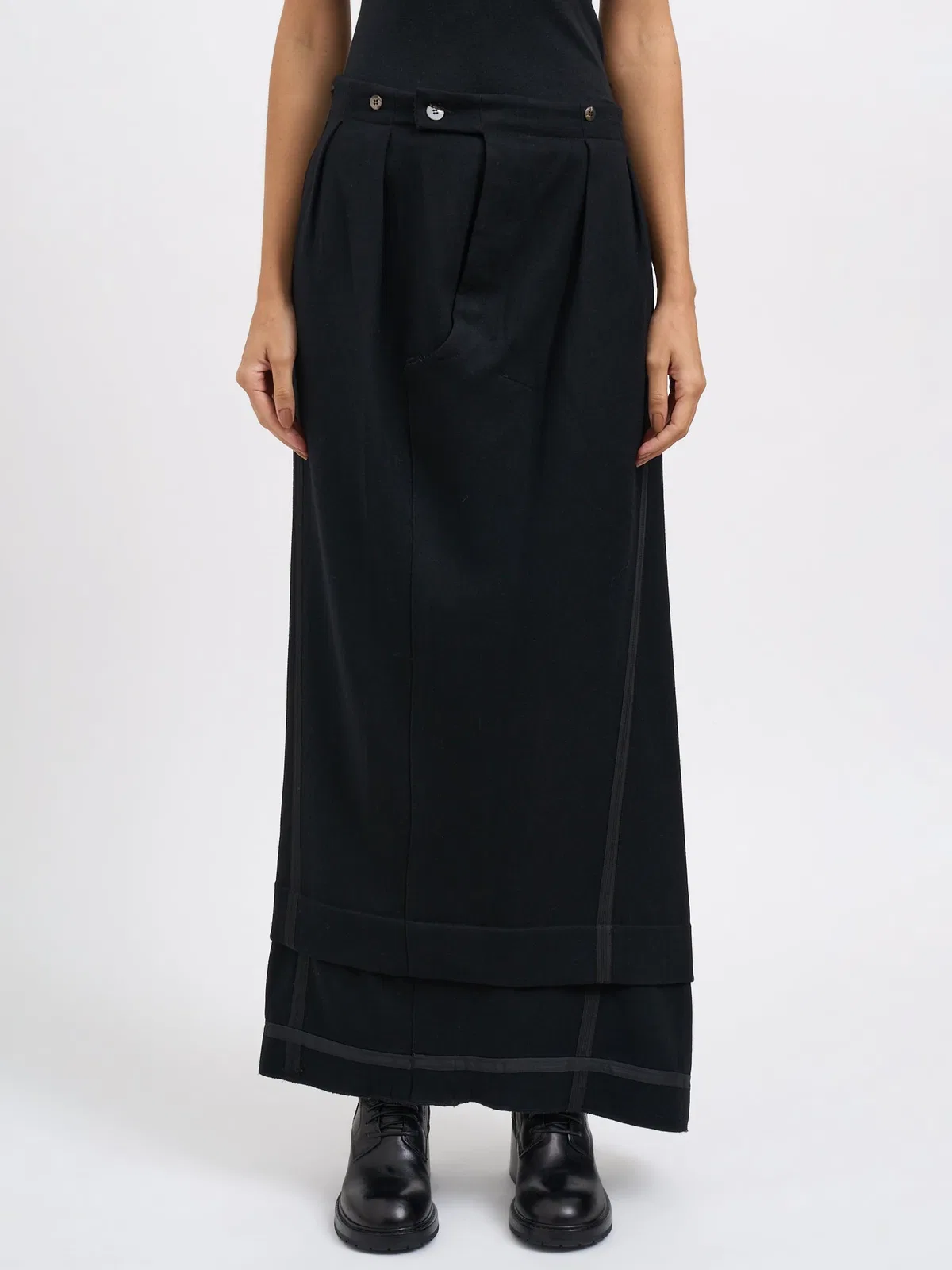 Marc Le Bihan Long Wool Skirt