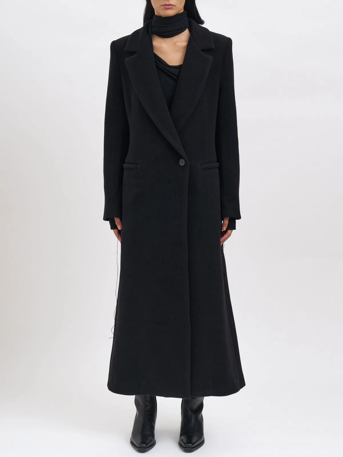 Andrea Ya'aqov Long Wool And Cashmere Coat