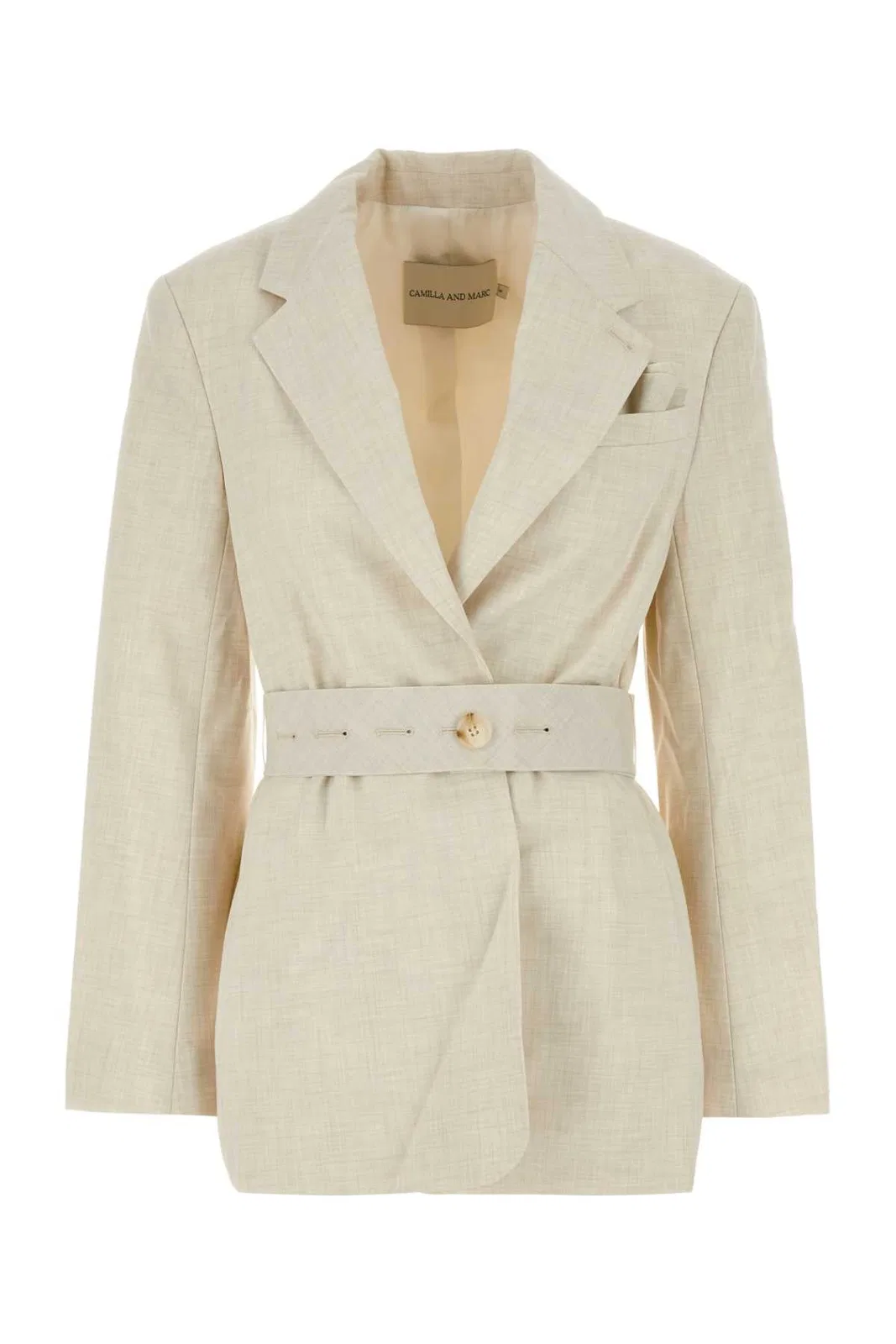 Camilla And Marc Sand Stretch Polyester Blend Floris Blaz
