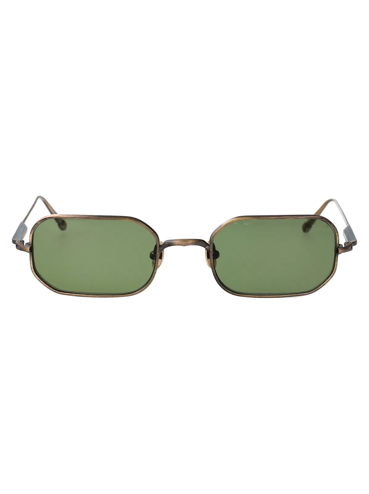 Matsuda Antique Gold Se Green Metal Sunglasses