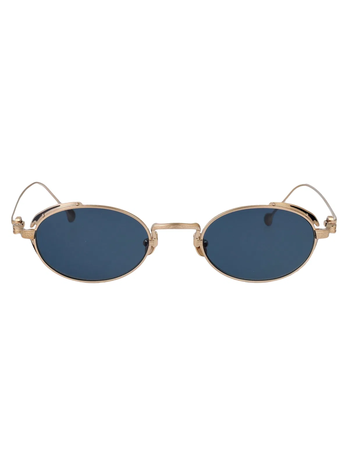 Matsuda Brushed Gold Blue Grey Solid Metal Sungl