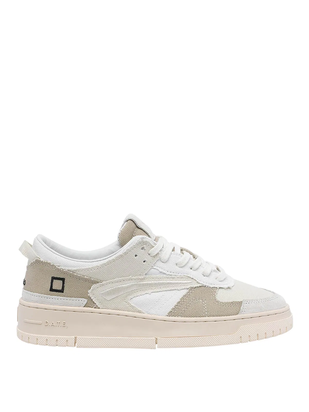 D.A.T.E Beige Torneo Fringed Sneakers