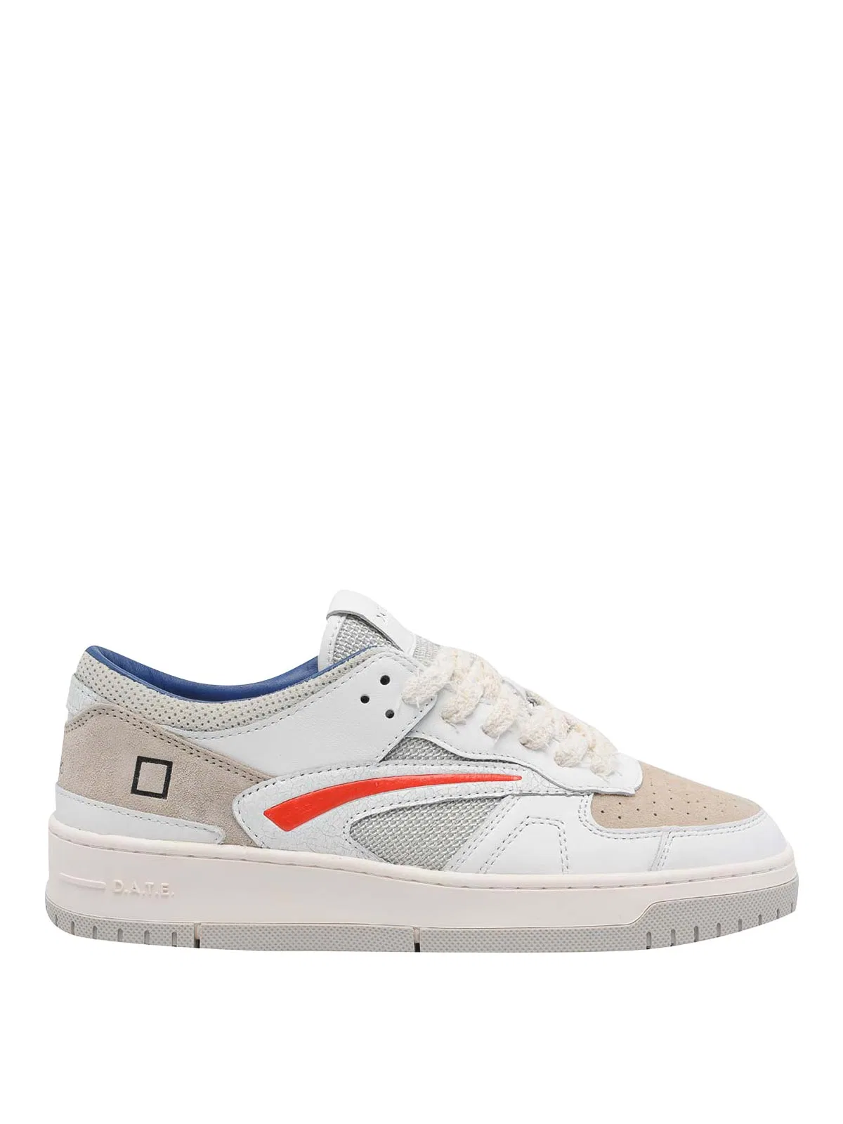 D.A.T.E Grey And Beige Torneo Pop Sneakers
