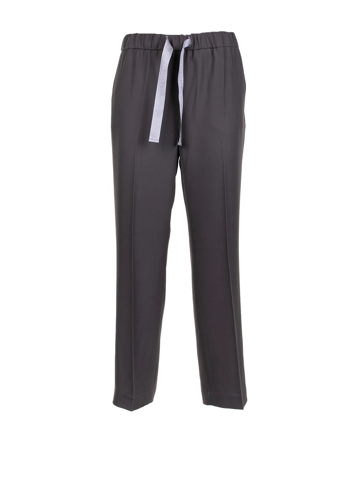 Via Masini 80 Olive Trousers With Maxi Drawstring