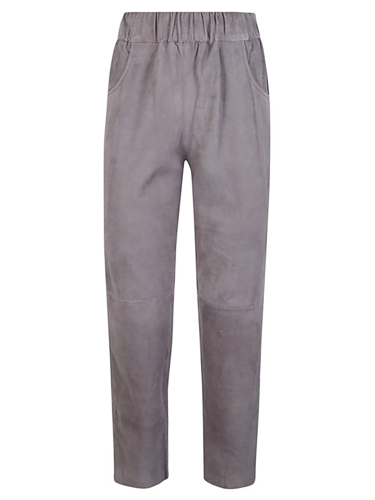 Via Masini 80 Elastic Waist Suede Trousers