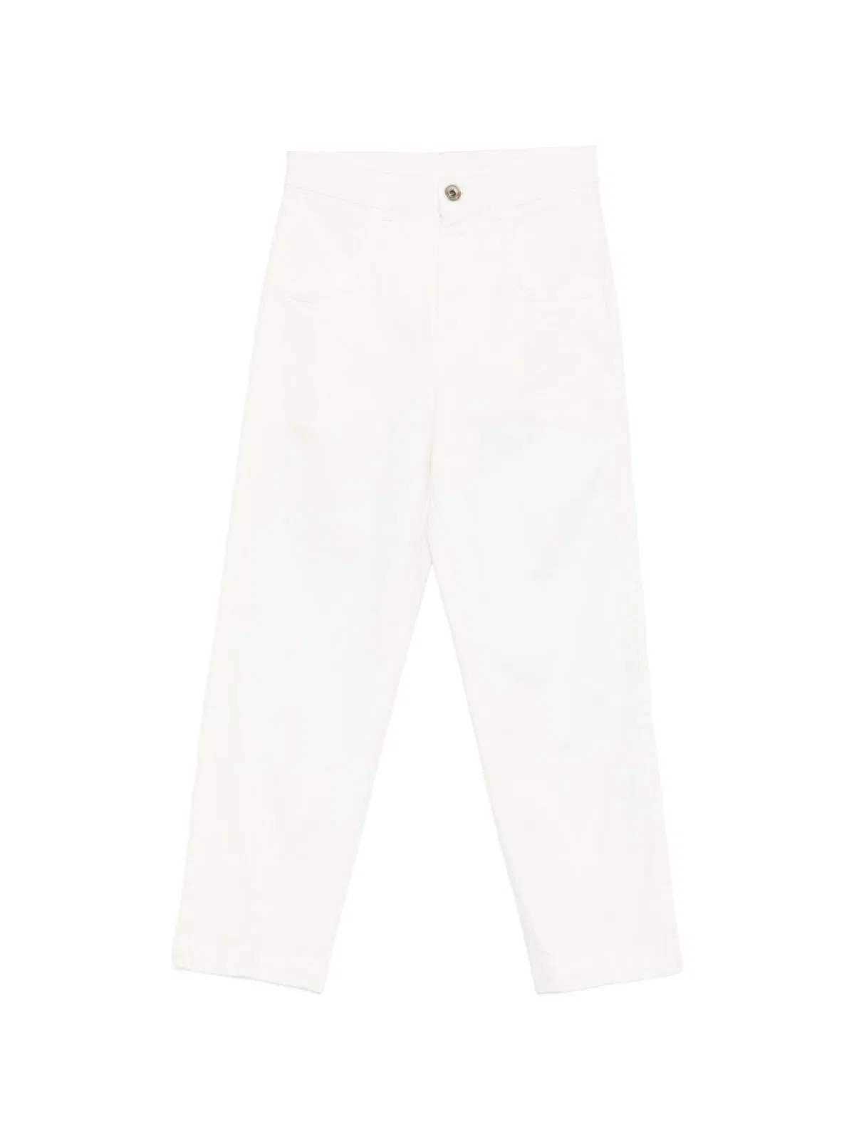 Eleventy White Cotton Trousers