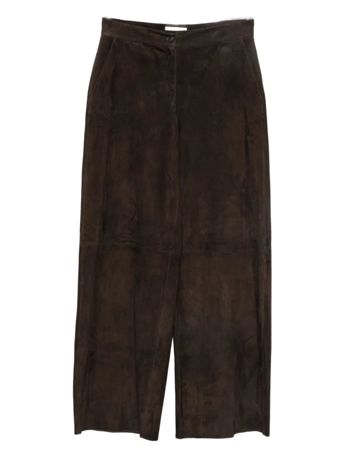 Via Masini 80 Leather Wide-Leg Trousers