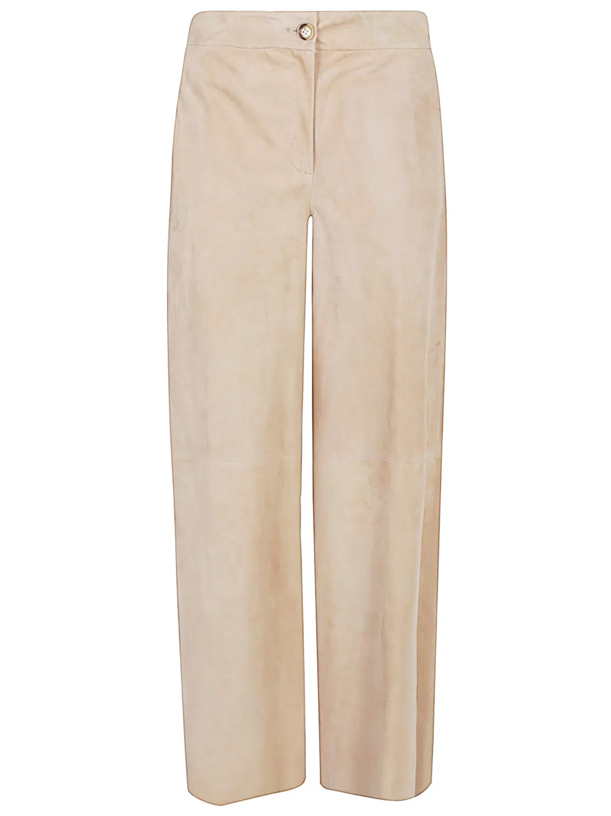 Via Masini 80 Suede Leather Trousers