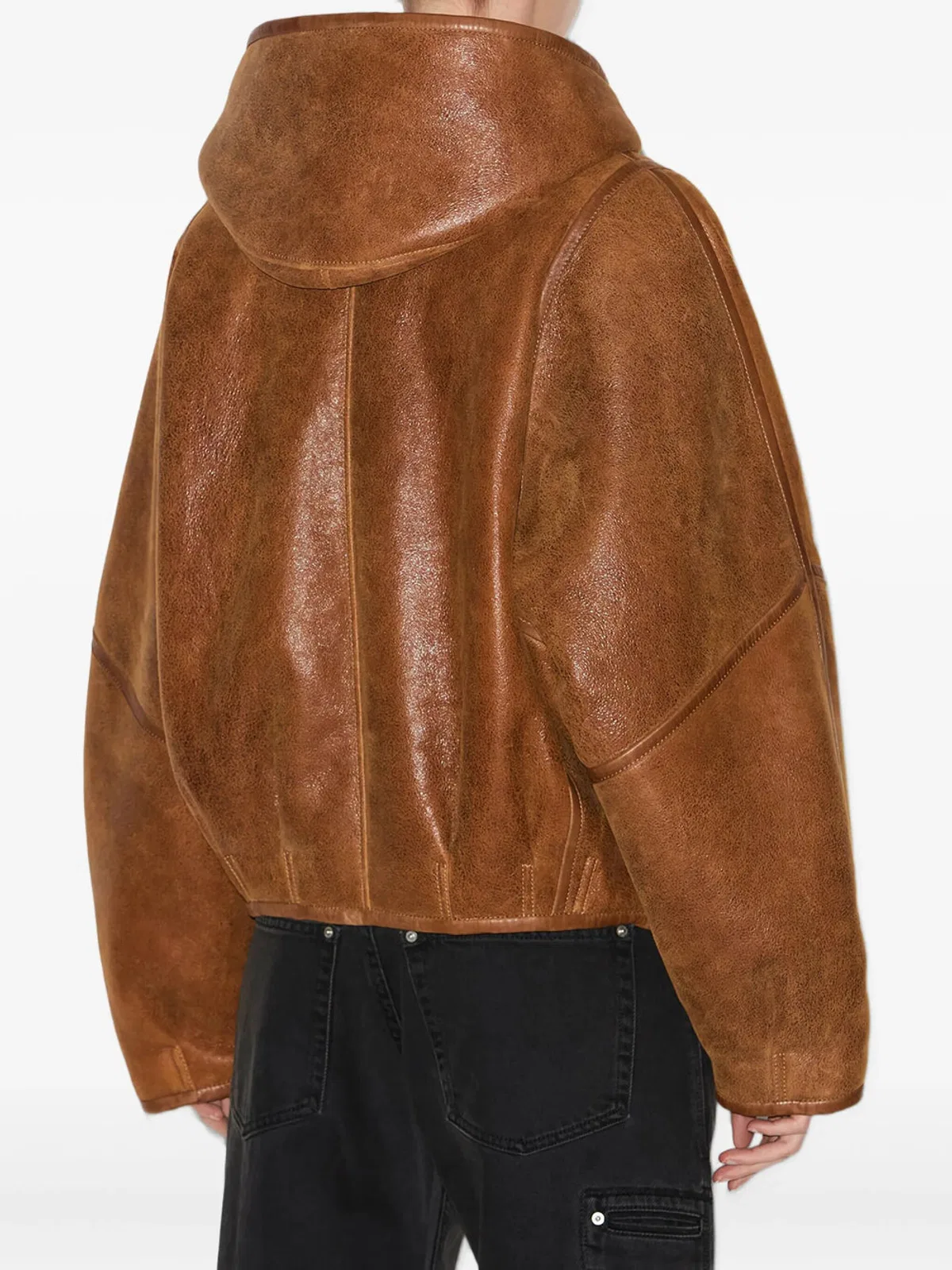 Isabel Marant Amiel Hooded Shearling Short Coat In Cog