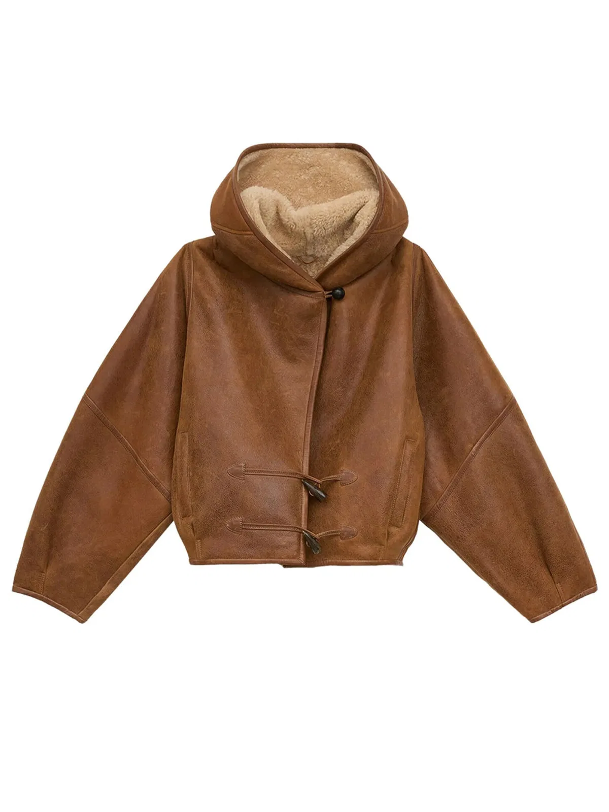Isabel Marant Amiel Hooded Shearling Short Coat In Cog