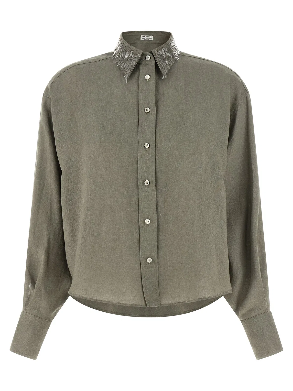 Brunello Cucinelli Sequin Collar Shirt