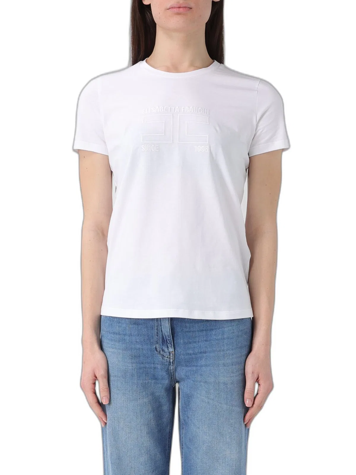 Elisabetta Franchi Jersey T-Shirt With Embroidered Logo