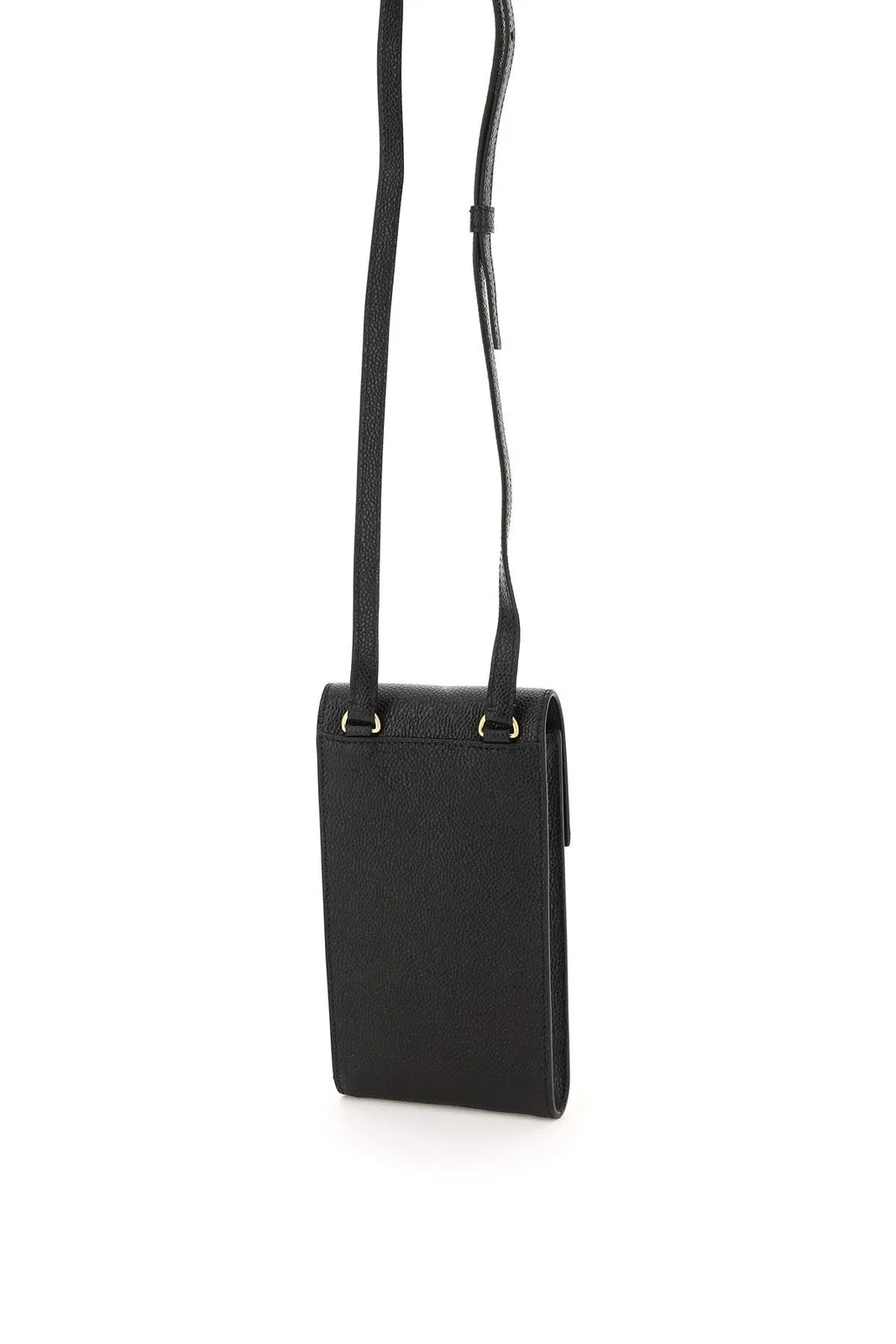Thom Browne Black Leather Phone Holder