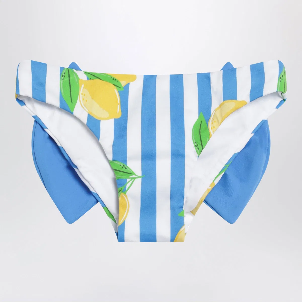 Mc2 Saint Barth Striped Briefs With Lemon Print And Bow