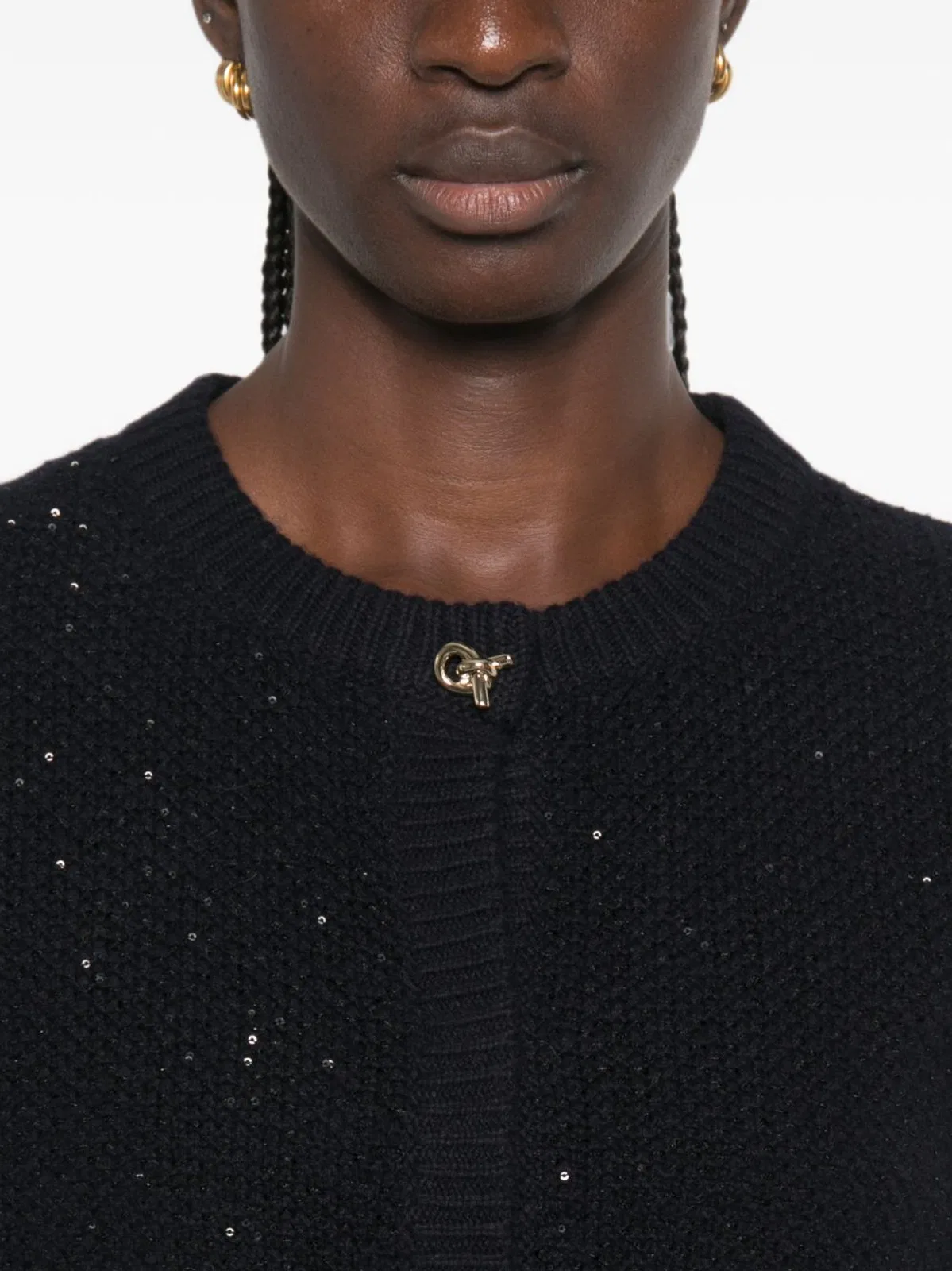 Fabiana Filippi Lurex Boat Neck Sweater